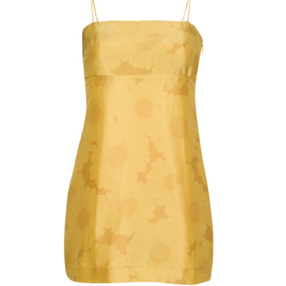 Realisation Par Christy Dress (Yellow Floral Mini Dress)
